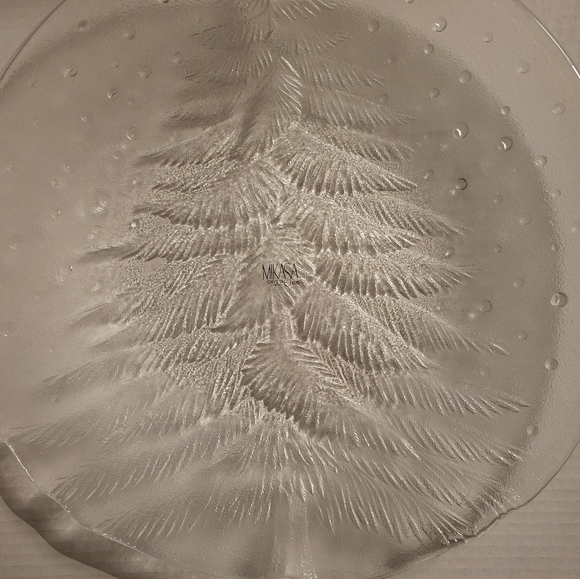 (2) Mikasa Vintage Glass Bon Bon Plate & Vintage Crystal Hostess Platter. - Picture 6 of 10